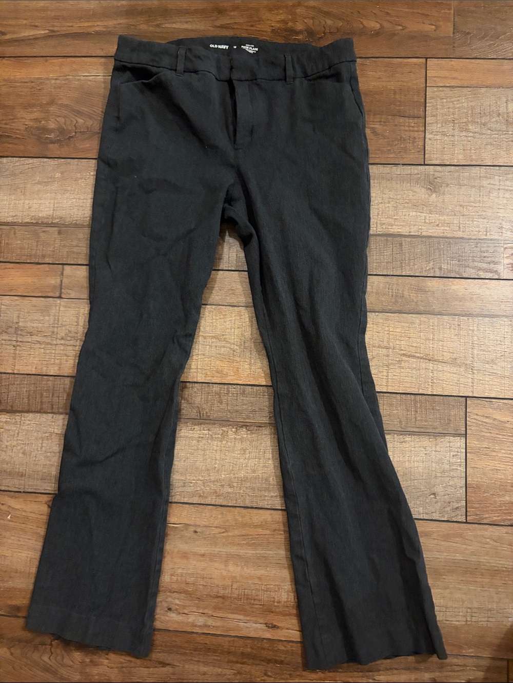 Old Navy Charcoal Pixie Flare Work Pants